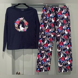 Vera Bradley Women's Pajama set 100% Cotton Winter Forest- Small